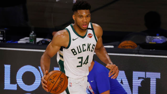 Giannis Antetokounmpo of the Milwaukee Bucks